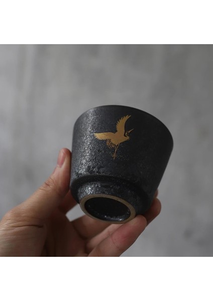 Stil A 100ML Luwu Siyah Çanak Çömlek Seramik Çay Fincanı Porselen Çay Bardağı Çin Kung Fu Fincan 100ML (Yurt Dışından)