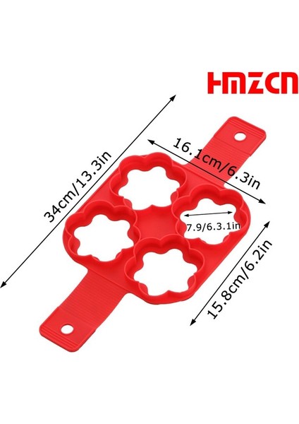 Stil 5 Yumurta Gözleme Halkası Yapışmaz Gözleme Yapımcısı Kalıp Silikon Yumurta Pişirici Kızarmış Yumurta Şekillendirici Omlet Kalıpları Mutfak Pişirme Aksesuarları Için (Yurt Dışından)