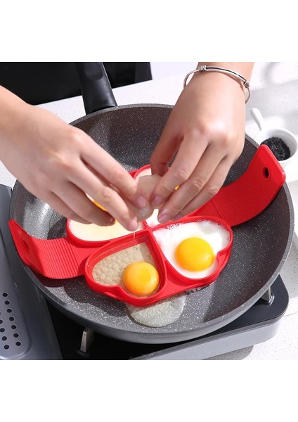Stil 5 Yumurta Gözleme Halkası Yapışmaz Gözleme Yapımcısı Kalıp Silikon Yumurta Pişirici Kızarmış Yumurta Şekillendirici Omlet Kalıpları Mutfak Pişirme Aksesuarları Için (Yurt Dışından)
