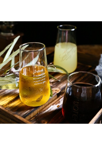 Stil 2 Isıya Dayanıklı Highball Cam Yaratıcı Içecek Bardağı Meyve Suyu Bardağı Süt Cam Ev Gereçleri Içme (Yurt Dışından)