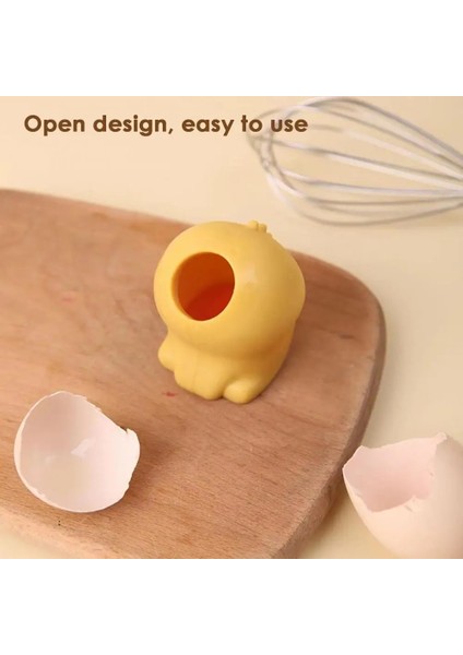 Sarı Yumurta Sarısı Emme Gıda Sınıfı Sıkma Karikatür Şekli Yumurta Bölücü Koku Yok Manuel Yumurta Sarısı Ayırıcı Pişirme Aracı Mutfak Gadget'ı (Yurt Dışından)