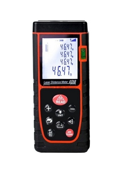 Kırmızı 40M Lazer Mesafe Ölçer Lazer Mesafe Bulucu Uzaklık Ölçer Metro Dijital Lazer Mezura Cetvel Rulet Aracı 40M 60M 80M 100M (Yurt Dışından)
