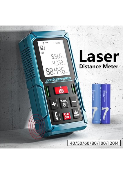 Set 2 50 M Lazer Mesafe Ölçer Yüksek Hassasiyetli Elektronik Cetvel Lazer Uzaklık Ölçer El Kızılötesi Ölçüm Cetveli Mesafe Ölçme (Yurt Dışından)