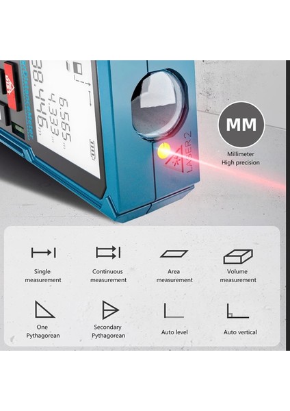 Set 2 50 M Lazer Mesafe Ölçer Yüksek Hassasiyetli Elektronik Cetvel Lazer Uzaklık Ölçer El Kızılötesi Ölçüm Cetveli Mesafe Ölçme (Yurt Dışından)