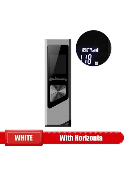 Beyaz Horizonta 40 M Lazer Mesafe Ölçer Uzaklık Ölçer Lazer Mezura Dijital Lazer Uzaklık Ölçer Açı Ölçüsü Mesafe Bulucu Inşaat Aracı (Yurt Dışından)