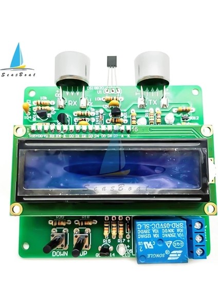 Montajlı Dc 4.5V-5.5V 51 Tek Çipli Ultrasonik Uzaklık Ölçer Modülü 3CM-150CM LCD Ekran Sıcaklık Alarmı Mesafe Dıy (Yurt Dışından)