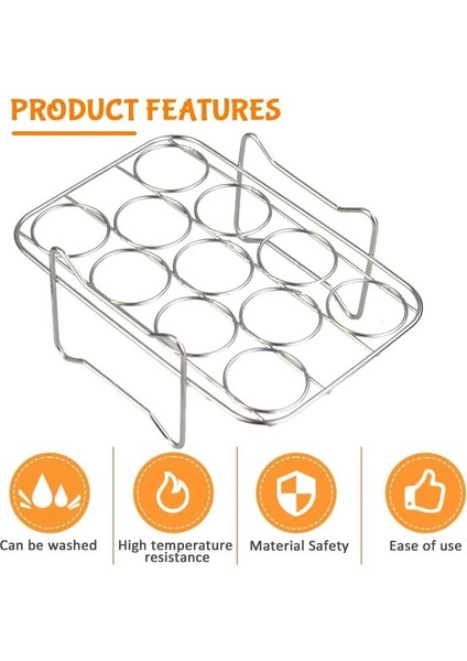 Gümüş 1 Adet Yumurta Vapur Rafı Paslanmaz Çelik Hava Fritöz Rafı Yedek Parçalar Hava Fritöz Aksesuarları Nınja Foodi DZ201/401 (Yurt Dışından) indirimleri