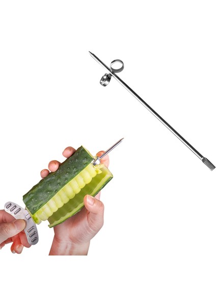 Gümüş Manuel Havuç Spiral Dilimleyici Paslanmaz Çelik Sebze Matkaplar Çıkarılabilir Kolları ile Patates Havuç Salatalık Kesici Spiralizer (Yurt Dışından)
