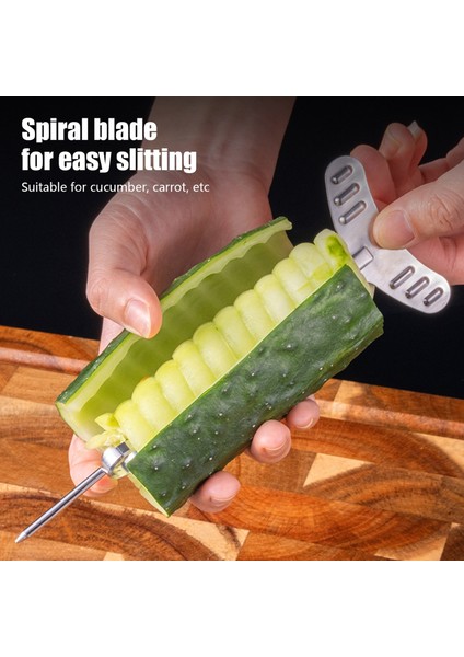 Gümüş Manuel Havuç Spiral Dilimleyici Paslanmaz Çelik Sebze Matkaplar Çıkarılabilir Kolları ile Patates Havuç Salatalık Kesici Spiralizer (Yurt Dışından)