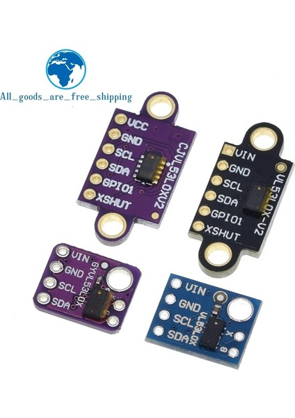 VL53L0X Mor VL53L0X Uçuş Süresi (Tof) Lazer Mesafe Sensörü Koparma 940NM GY-VL53L0XV2 Lazer Mesafe Modülü I2C Iıc 3.3V/5V Arduino Için (Yurt Dışından)