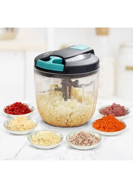 Pembe Küçük Mini Manuel Sebze Doğrayıcı 3 Bıçak/5 Bıçak El Mikseri Et Soğan Salatası Zencefil Meyve Sarımsak Doğrama Hafif (Yurt Dışından) fırsatları