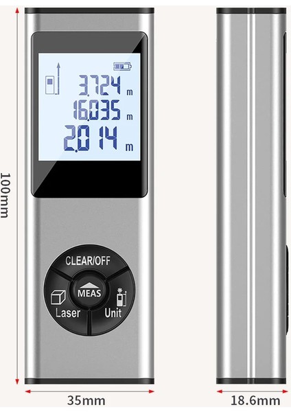 Gümüş Gri 40 M Mini 40 M Şarj Edilebilir Kızılötesi Lazer Uzaklık Ölçer Lazer Trena Mesafe Bulucu Elektronik Cetvel Lazer Mesafe Ölçer Ölçme Aracı (Yurt Dışından) modelleri