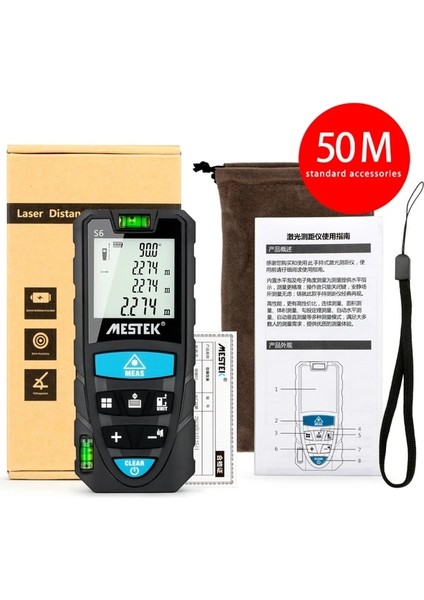 50M Mestek Lazer Mesafe Ölçer 50M/70M/100M Lazer Telemetre Medidor Trena Lazer Şerit Metre Lazer Telemetre Mesafe Bulucu (Yurt Dışından)