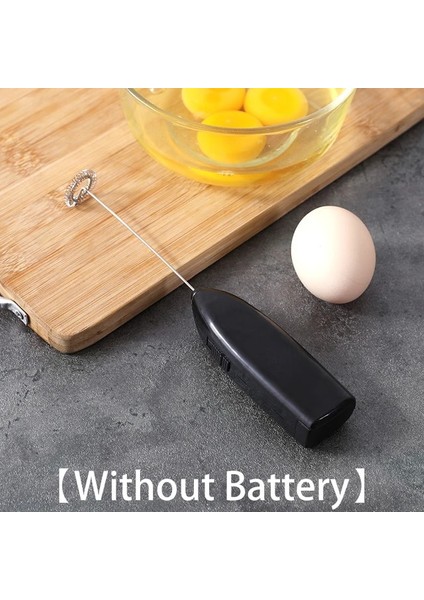 Siyah Elektrikli Yumurta Çırpıcı Süt Köpürtücü Yumurta Dize Çırpma Mikser El Kahve Cappuccino Kreması Köpüklü Karışım Çırpma Yumurta Çırpıcı (Yurt Dışından)