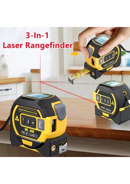 90 Derece Kırmızı 3ın1 Lazer Mezura Lazer Uzaklık Ölçer 60M Doğru Dijital Lazer Bant Mesafe Bulucu Ölçü Aracı Ölçüm Cihazı Seviyesi (Yurt Dışından) indirimleri