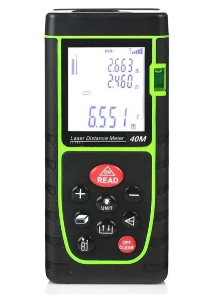 Yeşil 40M Amvolta 40M Lazer Uzaklık Ölçer 60M 80M 100M Telemetre Lazer Mesafe Ölçer Dijital Trena Lazer Mezura Mesafe Bulucu Cetvel (Yurt Dışından)
