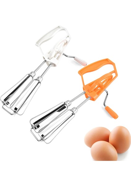 Turuncu El Krank Yumurta Çırpıcı Manuel Yumurta Çırpma Süt Köpürtücü Blender Krem Tereyağı Karıştırma Köpük Mikser Mutfak Aletleri (Yurt Dışından)