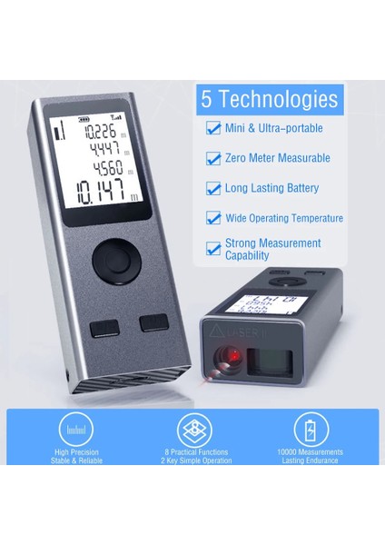 30 M Lazer Uzaklık Ölçer Mini Taşınabilir Akıllı Dijital Mezura Kızılötesi Ölçüm Odası Artefakt Elektronik Açı Mesafe Bulucu (Yurt Dışından) fırsatları