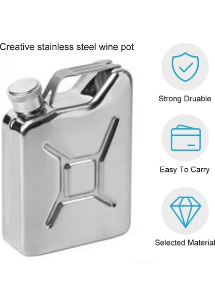Sıcak 5 Oz Bidon Yağı Bidon Likör Cep Şişesi Yaratıcı Karaf Paslanmaz Çelik Bidon Yakıt Benzin Benzinli Teneke 2021 (Yurt Dışından) modelleri