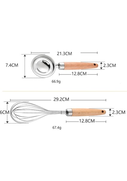 1 Adet Paslanmaz Çelik Ahşap Saplı Çırpma Teli, Yumurta Mikser Yumurta Sarısı Ayırıcı Wisk Mutfak Aracı Yumurta Çırpıcı Yumurta ve Yumurta Akı Karıştırma (Yurt Dışından)