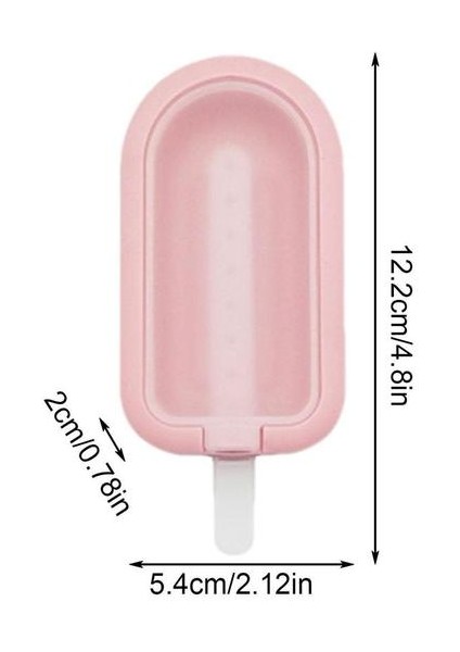 Pembe Popsicle Dıy Dondurma Yapımı Kalıp Gıda Sınıfı Silikon Buz Küpü Yapımcıları Tepsi Kalıp Popsicle Araçları Mutfak Alet (Yurt Dışından)