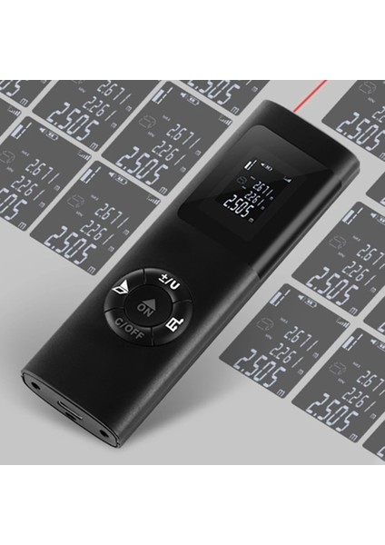Dijital Seviye Lazer Taşınabilir USB Şarj Uzaklık Ölçer Mesafe Ölçüm Ölçer (Yurt Dışından)