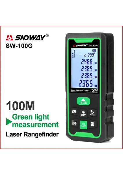 Sw-S4 (Kırmızı Çizgi) Sndway Lazer Mesafe Ölçer Mesafe Ölçer Dijital Mesafe Bulucu Lazer Bant Mesafe Cetveli Mesafe Ölçer Yeşil Çizgi Sw 50G Sndway 50M (Yurt Dışından) fiyatları