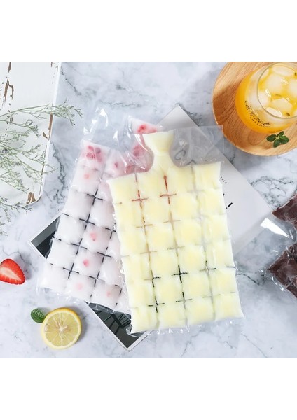 Beyaz Huni 10 Adet Tek Kullanımlık Buz Küpü Çanta Kalıp Tepsisi Dondurucu Makinesi Kendinden Sızdırmazlık Buz Yapma Çantası Krem Popsicle Kalıp Helados Içme Araçları (Yurt Dışından) modelleri