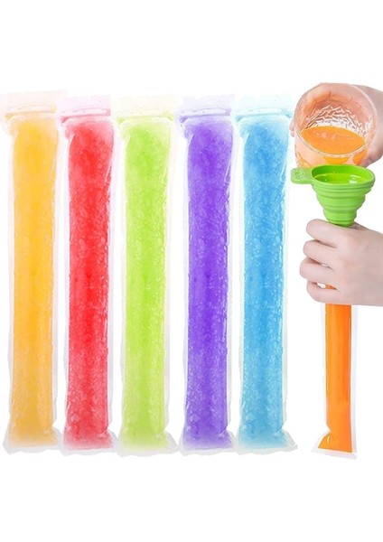 Mavi Huni - 1pc Tek Kullanımlık Buz Popsicle Çantası Buz Pop Kalıp Çantaları Dondurma Çubukları Dondurucu Tüpler Meyve Yoğurt Smoothies Çantası Için Silikon Huni ile (Yurt Dışından) fiyatları