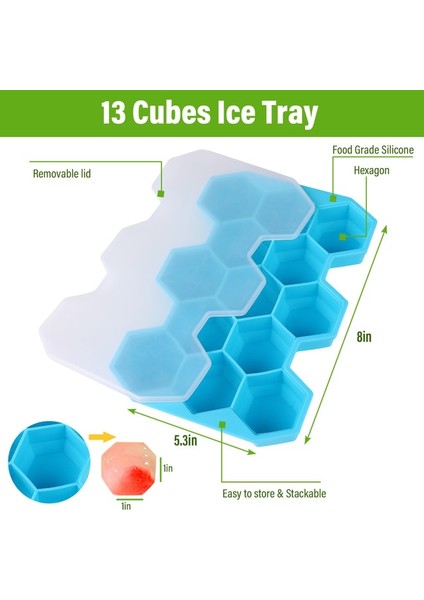 Küçük Mavi 37 Girds Küp Makinesi Silikonlar Buz Kalıbı Petek Buz Küpü Tepsi Magnum Silikon Kalıp Viski Kokteyli Için Gıda Sınıfı Kalıp Formları (Yurt Dışından)