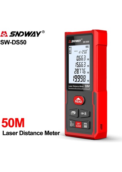 SW-MS50 Sndway Telemetre Lazer Mesafe Ölçer 30M 50M 100M 120M Dijital Bant Lazer Mesafe Bulucu Mesafe Ölçme Aracı Yeni Sw M30A (Yurt Dışından) fırsatları