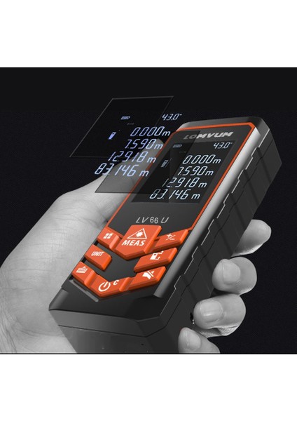 50M Lomvum Lazer Mesafe Bulucu LV66U Otomatik Seviye Mesafe Ölçer Elektronik Analiz Ölçüm Cihazı Uzaklık Ölçer 40M 80M 100M120M (Yurt Dışından) indirimleri