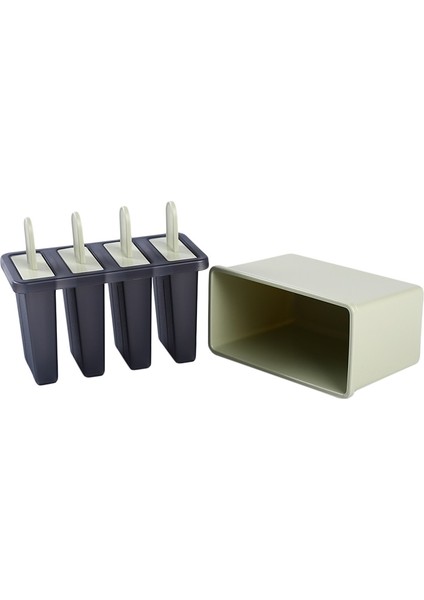 Kırmızı 4 Popsicle Kalıpları 4 Hücre Dondurulmuş Pop Kalıpları Dıy Meyve Suları Püreler Yoğurt Puding Dondurma Makinesi Plastik Dayanıklı Kapaklar Dondurulmuş Aperatif Aracı (Yurt Dışından)