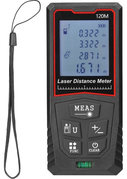 50M 50M 70M 100M 120M Lazer Mesafe Ölçer Kırmızı Işık El LCD Ekran Dijital Yüksek Doğruluk Ölçüm Uzaklık Ölçer Mesafe Ölçer (Yurt Dışından)
