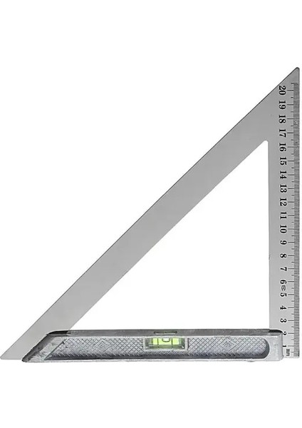 20 200MM Üçgen Cetvel 90 ° Alaşımlı Ölçme Aracı Boncuk Yatay Ağaç Işleme Çizimi (Yurt Dışından)