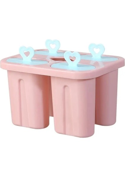Pembe Dondurma Kalıpları Gıda Sınıfı Silikon Popsicle Kalıp Sopalarla Tatlı Dıy Ev Yapımı Buz Kutusu Buz Kafes Mutfak Aksesuarları Için (Yurt Dışından) modelleri