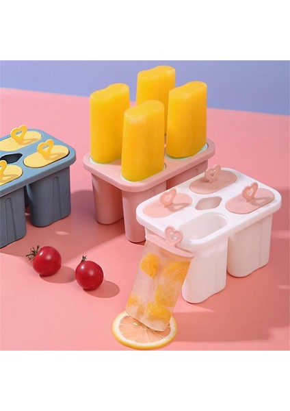 Pembe Dondurma Kalıpları Gıda Sınıfı Silikon Popsicle Kalıp Sopalarla Tatlı Dıy Ev Yapımı Buz Kutusu Buz Kafes Mutfak Aksesuarları Için (Yurt Dışından) fırsatları