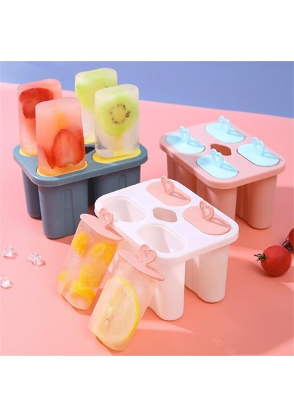 Pembe Dondurma Kalıpları Gıda Sınıfı Silikon Popsicle Kalıp Sopalarla Tatlı Dıy Ev Yapımı Buz Kutusu Buz Kafes Mutfak Aksesuarları Için (Yurt Dışından) indirimleri