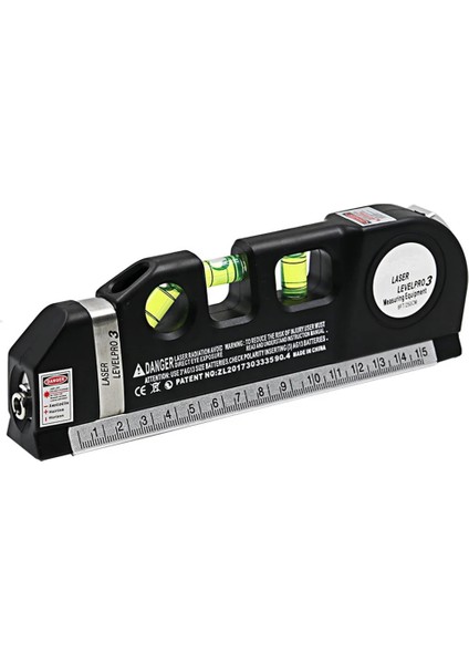 Sarı 4 In 1 Kızılötesi Lazer Seviye Bandı Çok Amaçlı Çapraz Çizgi Lazer Seviye Aracı Lazer Ölçüm Bandı Taşınabilir Kolay Kullanım RERI889 (Yurt Dışından)