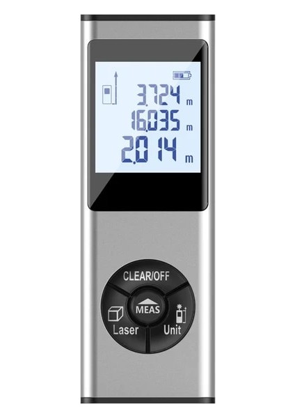 Gümüş Grisi 40M 40/60M Lazer Uzaklık Ölçer Taşınabilir USB Şarj Cihazı Yüksek Hassasiyetli Ölçüm El Lazeri Dijital Uzaklık Ölçer Inşaat Araçları (Yurt Dışından)