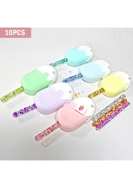Şeffaf Akrilik Dondurma Çubuğu Payet Dondurma Çubuğu Glitter Dondurma Çubuğu Dıy Çocuklar El Yapımı Craft Sopa Popsicle Buz Topu Modeli (Yurt Dışından) fırsatları
