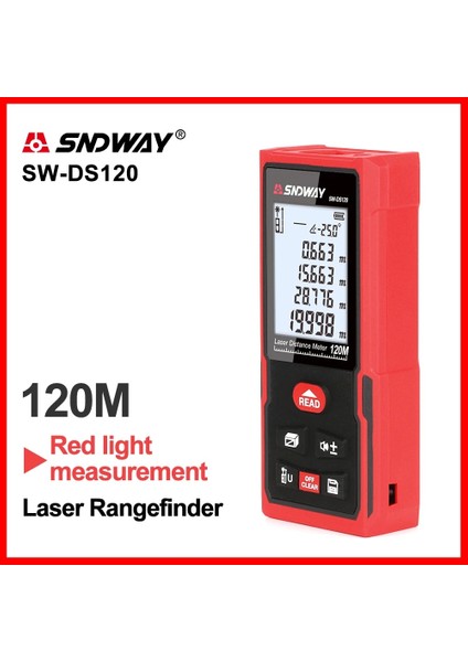 RZ-A40 40M Sndway Lazer Mesafe Ölçer Dijital Lazer Mesafe Bulucu Eğim Fonksiyonu Elektronik Bant Mesafe Cetveli Sensörü Lazer Mesafe Ölçer (Yurt Dışından)