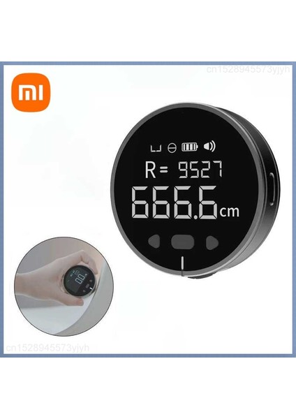 Siyah Xiaomi Duka Küçük Q Elektronik Cetvel Atuman Bant Hd LCD Ekran Şarj Edilebilir Ölçü Hattı Eğrisi Silindir Düzensiz Nesne Araçları (Yurt Dışından)
