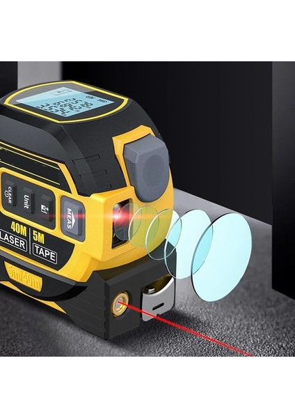 90 Derece Sarı 3in1 Lazer Uzaklık Ölçer Doğru Mesafe Ölçer Mesafe Bulucu Aracı Ölçüm Cihazı Seviyesi 40M 60M Dijital Lazer Mezura (Yurt Dışından) modelleri