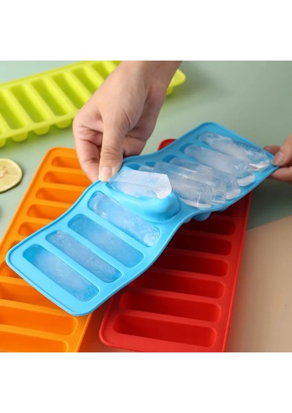 Yeşil 10 Uzun Şerit Şekilli Silikon Kek Kalıbı Su Şişesi Için Uygun Dondurma Işaretleyiciler Araçları Yaz Artefakt Silikon Buz Küpü Tepsi Kalıp (Yurt Dışından) fiyatları