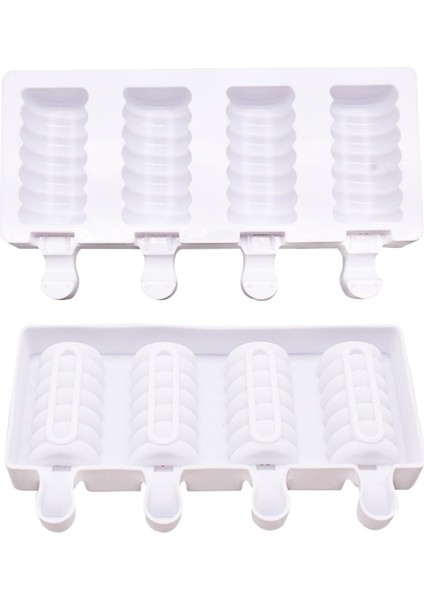 Beyaz Dondurma Kalıp Silikon Buz Kalıp Popsicle Buz Küpü Pop Kalıp Dıy Şeker Puding Kek Aksesuarları Yapma Pişirme Araçları (Yurt Dışından) fiyatları