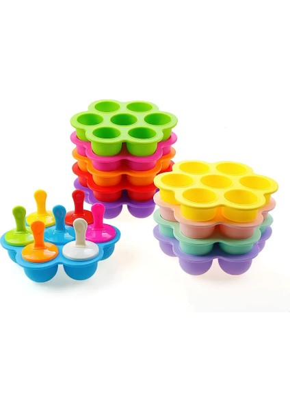 9 Delik - Mor Silikon Dünyası 9/7 Delik Dıy Dondurma Pops Silikon Kalıp Popsicles Kalıpları Çocuk Meyve Sarsıntı Ev Mutfak Aksesuarları Araçları (Yurt Dışından) fırsatları