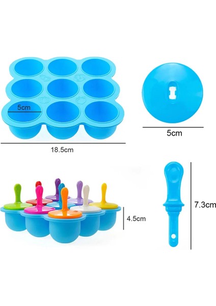 9 Delik - Mor Silikon Dünyası 9/7 Delik Dıy Dondurma Pops Silikon Kalıp Popsicles Kalıpları Çocuk Meyve Sarsıntı Ev Mutfak Aksesuarları Araçları (Yurt Dışından) indirimleri