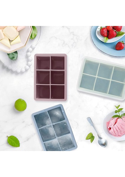 Yeşil 15 Izgara Kapaksız Buz Küpü Kalıp Silikon Kare Şekli 2 Inç Büyük Boy Buz Küpü Tepsi Bpa Ücretsiz Istiflenebilir Esnek Güvenli Büyük Buz Küpü Kalıp Mutfak (Yurt Dışından) modelleri