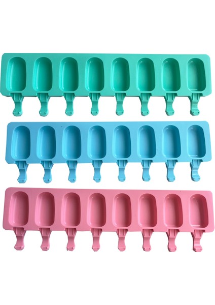 Pembe Silikon Dondurma Kalıp Dıy Çikolata Tatlı Popsicle Kalıpları Tepsi Buz Küpü Makinesi Ev Yapımı Araçları Yaz Parti Malzemeleri (Yurt Dışından) fiyatları